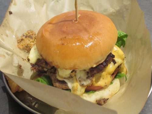 29 LaB Cheeseburger seen from the top down.