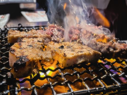 Samgyeopsal on the barbecue